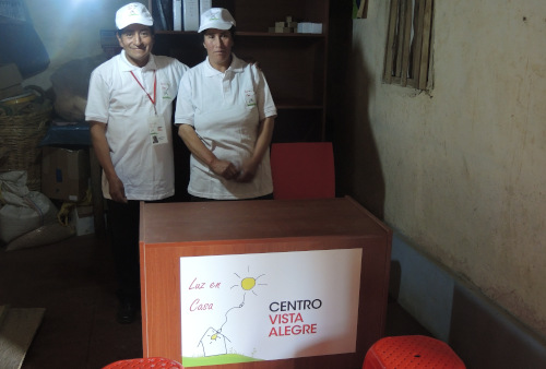 Gilmer and Maria in 2015, when they opened their Centro Luz en Casa Vista Alegre. Picture: acciona.org